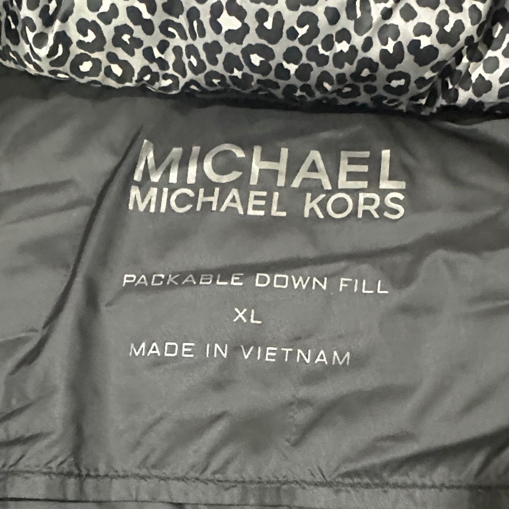 Michael Kors Black and Gray Leopard Jacket